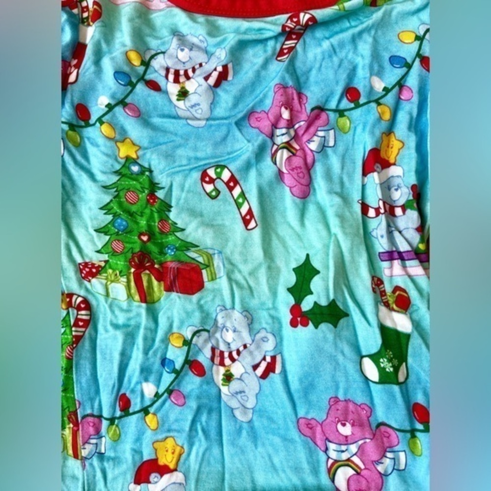 Care Bears x Birdie Bean Bamboo Christmas Pajama Set, Size 18-24 months, EUC - Picture 3 of 3